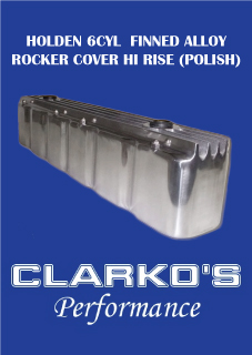 Holden 6ycl Red/Blue hi rise rocker cover (polish)