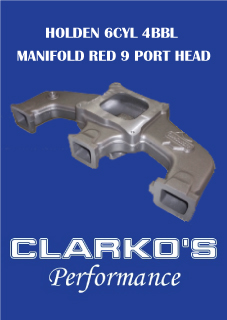 Holden 6cyl RED 9 port 4bbl manifold AS0002