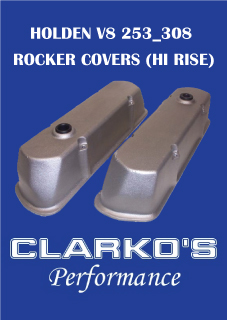 Holden v8 253 hi rise rocker covers (Plain Alloy) ASO215R